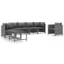 Garden furniture set 8 pieces and gray synthetic rattan cushions by vidaXL, Garden sets - Ref: Foro24-3059769, Price: 454,98 ...