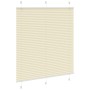 Estor Plisado crema 115x100 cm Tela Ancho 114,4 cm Poliéster de , Persianas y estores - Ref: Foro24-4015282, Precio: 19,29 €,...