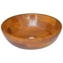 Solid teak wood washbasin Φ40x10 cm by vidaXL, Sinks - Ref: Foro24-326160, Price: 99,11 €, Discount: %