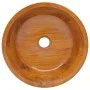 Solid teak wood washbasin Φ40x10 cm by vidaXL, Sinks - Ref: Foro24-326160, Price: 99,11 €, Discount: %