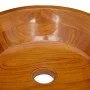 Solid teak wood washbasin Φ40x10 cm by vidaXL, Sinks - Ref: Foro24-326160, Price: 99,11 €, Discount: %