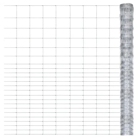 Silberner verzinkter Stahlgartenzaun 50x1,6 m von vidaXL, Zaunpaneele - Ref: Foro24-149511, Preis: 144,34 €, Rabatt: %