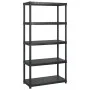 Storage shelves 5 levels black plastic 366x45.7x185 cm by vidaXL, Industrial shelving - Ref: Foro24-3059862, Price: 316,29 €,...