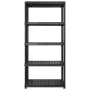Storage shelves 5 levels black plastic 366x45.7x185 cm by vidaXL, Industrial shelving - Ref: Foro24-3059862, Price: 316,29 €,...