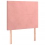 Cama box spring con colchón terciopelo rosa 80x200 cm