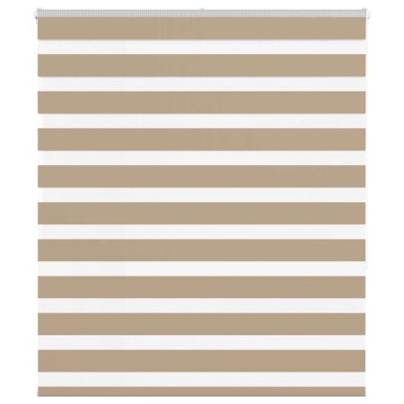 Estor cebra marrón arena tejido ancho 130,9 cm poliéster by , Blinds and blinds - Ref: Foro24-4014554, Price: 31,67 €, Discou...