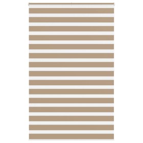 Estor cebra marrón arena tejido ancho 140,9 cm poliéster de , Persianas y estores - Ref: Foro24-4014582, Precio: 35,99 €