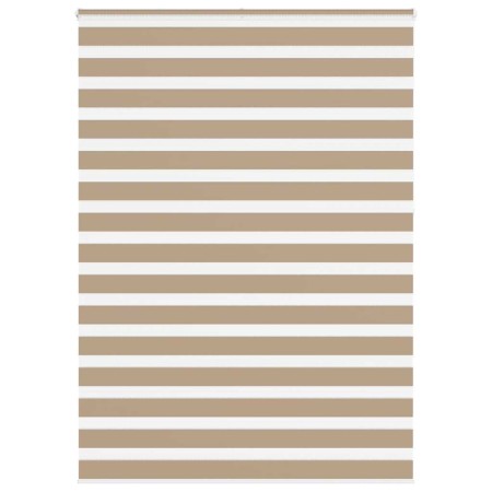 Estor cebra marrón arena tejido ancho 150,9 cm poliéster by , Blinds and blinds - Ref: Foro24-4014610, Price: 38,42 €, Discou...