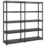 Lagerregale 5 Ebenen aus schwarzem Kunststoff 183x45,7x185cm von vidaXL, Industrieregale - Ref: Foro24-3059854, Preis: 156,72...