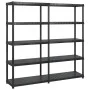 Storage shelves 5 levels black plastic 183x45.7x185cm by vidaXL, Industrial shelving - Ref: Foro24-3059854, Price: 160,00 €, ...