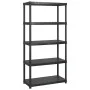 Storage shelves 5 levels black plastic 183x45.7x185cm by vidaXL, Industrial shelving - Ref: Foro24-3059854, Price: 160,00 €, ...