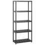 Lagerregale 5 Ebenen aus schwarzem Kunststoff 142x38x170cm von vidaXL, Industrieregale - Ref: Foro24-3059852, Preis: 104,87 €...
