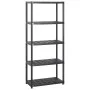 Storage shelves 5 levels black plastic 142x38x170cm by vidaXL, Industrial shelving - Ref: Foro24-3059852, Price: 106,98 €, Di...