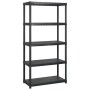 Lagerregale 5 Ebenen aus schwarzem Kunststoff 255x40x185cm von vidaXL, Industrieregale - Ref: Foro24-3059857, Preis: 201,17 €...
