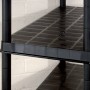 Lagerregale 5 Ebenen aus schwarzem Kunststoff 255x40x185cm von vidaXL, Industrieregale - Ref: Foro24-3059857, Preis: 201,17 €...