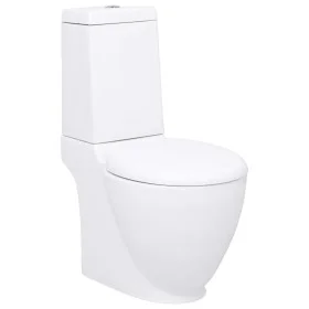 Runder Keramik-Toilettensitz mit weißem Abfluss nach unten. von vidaXL, Badezimmer - Ref: Foro24-3059888, Preis: 230,05 €, Ra...