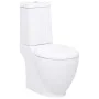 Inodoro WC redondo de cerámica flujo hacia abajo blanco by vidaXL, Bathrooms - Ref: Foro24-3059888, Price: 230,05 €, Discount: %