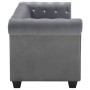 Sofá chesterfield de 3 plazas de terciopelo 199x75x72 cm gris by , Sofas - Ref: Foro24-247144, Price: 710,00 €, Discount: %