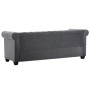 Sofá chesterfield de 3 plazas de terciopelo 199x75x72 cm gris by , Sofas - Ref: Foro24-247144, Price: 710,00 €, Discount: %