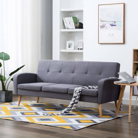 Sofá de 3 plazas de tela gris claro by , Sofas - Ref: Foro24-246994, Price: 296,62 €, Discount: %