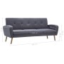 Sofá de 3 plazas de tela gris claro by , Sofas - Ref: Foro24-246994, Price: 296,62 €, Discount: %