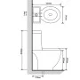 Inodoro WC redondo de cerámica flujo hacia abajo blanco by vidaXL, Bathrooms - Ref: Foro24-3059888, Price: 230,05 €, Discount: %