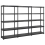 Lagerregal 5 Ebenen aus schwarzem Kunststoff 274,5x45,7x185cm von vidaXL, Industrieregale - Ref: Foro24-3059858, Preis: 225,0...
