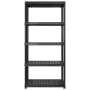 Storage shelving 5 levels black plastic 274.5x45.7x185cm by vidaXL, Industrial shelving - Ref: Foro24-3059858, Price: 237,90 ...