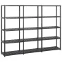 Lagerregale 5 Ebenen aus schwarzem Kunststoff 213x38x170cm von vidaXL, Industrieregale - Ref: Foro24-3059856, Preis: 153,16 €...