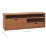 TV-Schrank aus massivem Teakholz, 110 x 30 x 40 cm von vidaXL, TV-Möbel - Ref: Foro24-326119, Preis: 175,41 €, Rabatt: %