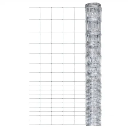 Gartenzaun aus silberverzinktem Stahl, 50 x 1,5 m von vidaXL, Zaunpaneele - Ref: Foro24-149508, Preis: 125,66 €, Rabatt: %