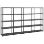 Lagerregale 5 Ebenen aus schwarzem Kunststoff 284x38x170cm von vidaXL, Industrieregale - Ref: Foro24-3059860, Preis: 202,81 €...