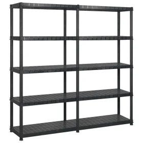 Storage shelves 5 levels black plastic 170x40x185cm by vidaXL, Industrial shelving - Ref: Foro24-3059853, Price: 133,26 €, Di...