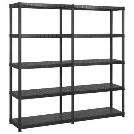 Ablageflächen 5 Ebenen schwarzer Kunststoff 170x40x185cm von vidaXL, Industrieregale - Ref: Foro24-3059853, Preis: 133,26 €, ...