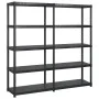 Ablageflächen 5 Ebenen schwarzer Kunststoff 170x40x185cm von vidaXL, Industrieregale - Ref: Foro24-3059853, Preis: 133,26 €, ...