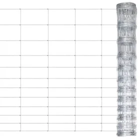 Valla de jardín de acero galvanizado plateado 50 m 150 cm de vidaXL, Paneles de vallas - Ref: Foro24-149505, Precio: 112,42 €...