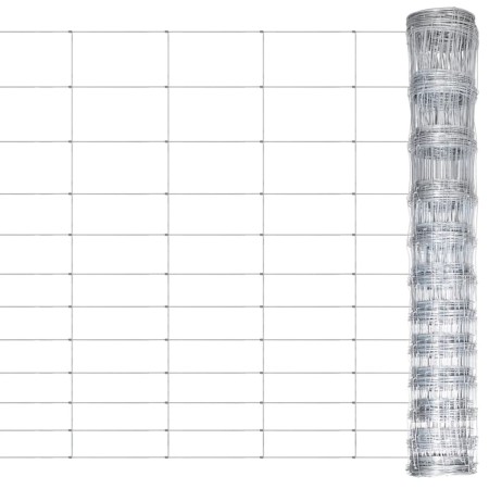 Valla de jardín de acero galvanizado plateado 50 m 150 cm de vidaXL, Paneles de vallas - Ref: Foro24-149505, Precio: 115,19 €...