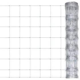 Gartenzaun aus silberverzinktem Stahl, 50 x 1 m von vidaXL, Zaunpaneele - Ref: Foro24-149483, Preis: 75,61 €, Rabatt: %