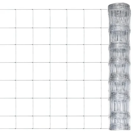 Gartenzaun aus silberverzinktem Stahl, 50 x 1 m von vidaXL, Zaunpaneele - Ref: Foro24-149483, Preis: 75,59 €, Rabatt: %
