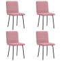 Sillas de comedor 4 unidades terciopelo rosa de , Sillas de comedor - Ref: Foro24-3315237, Precio: 168,30 €, Descuento: %
