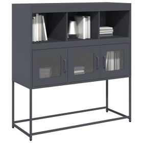 Aparador de acero laminado en frío antracita 100,5x39x107 cm von , Sideboards - Ref: Foro24-853418, Preis: 118,89 €, Rabatt: %