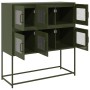 Aparador de acero laminado en frío verde oliva 100,5x39x107 cm by , Sideboards - Ref: Foro24-853426, Price: 138,87 €, Discoun...
