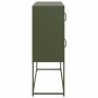 Aparador de acero laminado en frío verde oliva 100,5x39x107 cm by , Sideboards - Ref: Foro24-853426, Price: 138,87 €, Discoun...
