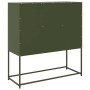 Aparador de acero laminado en frío verde oliva 100,5x39x107 cm by , Sideboards - Ref: Foro24-853426, Price: 138,87 €, Discoun...