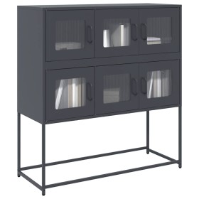 Aparador de acero laminado en frío antracita 100,5x39x107 cm de , Aparadores - Ref: Foro24-853424, Precio: 107,84 €