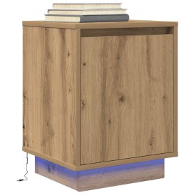 Mesilla de noche con luces LED roble artesanal 38x34x50 cm von , Nachttische - Ref: Foro24-861281, Preis: 46,89 €, Rabatt: %