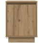 Mesilla de noche con luces LED roble artesanal 38x34x50 cm by , Nightstands - Ref: Foro24-861281, Price: 45,24 €, Discount: %