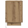 Mesilla de noche con luces LED roble artesanal 38x34x50 cm by , Nightstands - Ref: Foro24-861281, Price: 45,24 €, Discount: %
