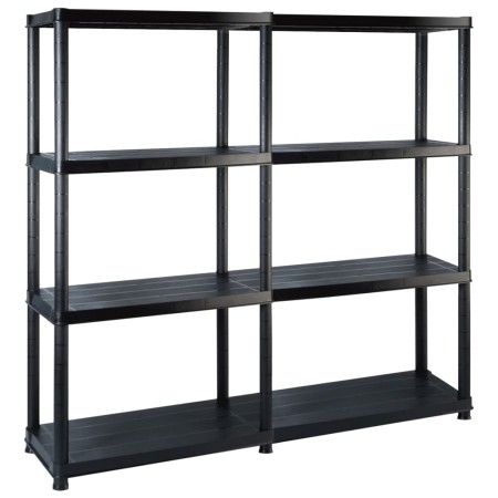 Kunststoffablage 4 Ebenen schwarz 122x30,5x130 cm von vidaXL, Industrieregale - Ref: Foro24-3059851, Preis: 69,77 €, Rabatt: %