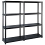 Kunststoffablage 4 Ebenen schwarz 122x30,5x130 cm von vidaXL, Industrieregale - Ref: Foro24-3059851, Preis: 69,77 €, Rabatt: %